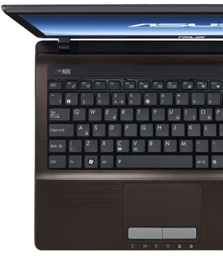 ASUS A seires with ergonomic chiclet keyboard and Palm Proof technology 