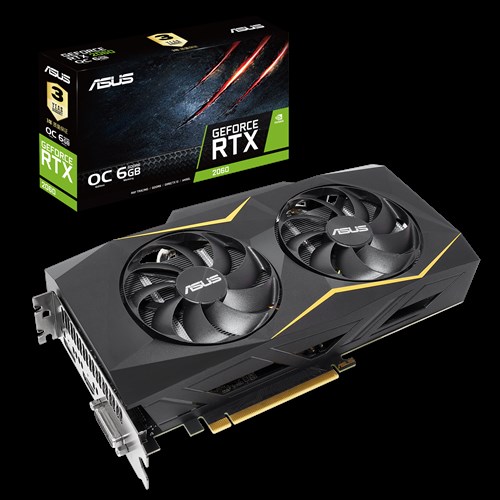 华硕rtx2060-o6g-si 显卡采用 6gb gddr6,让您享受流畅的游戏体验!