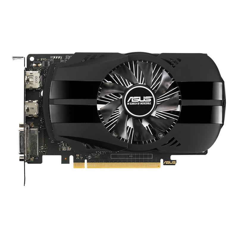 Phoenix GeForce GTX 1050 graphics card, front view