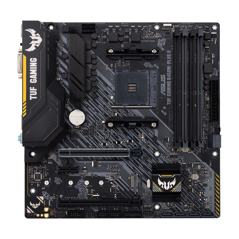 TUF GAMING B450M-PLUS II front view