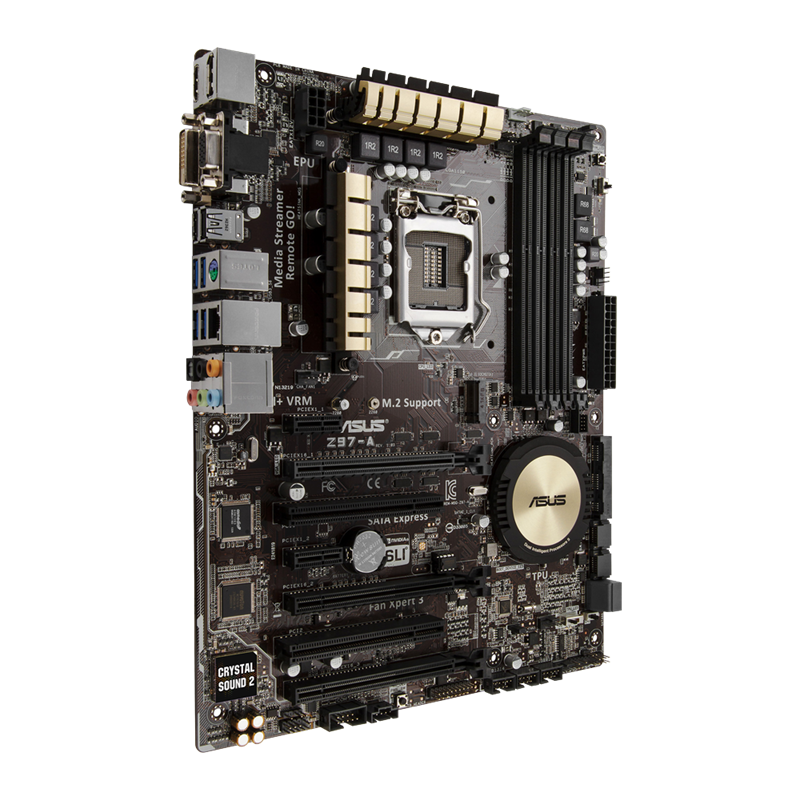 Z97-A motherboard, right side view